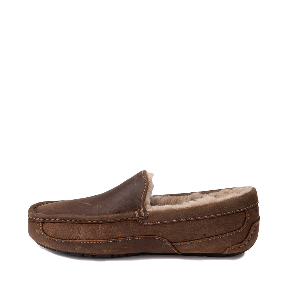 Fashion tan leather slippers