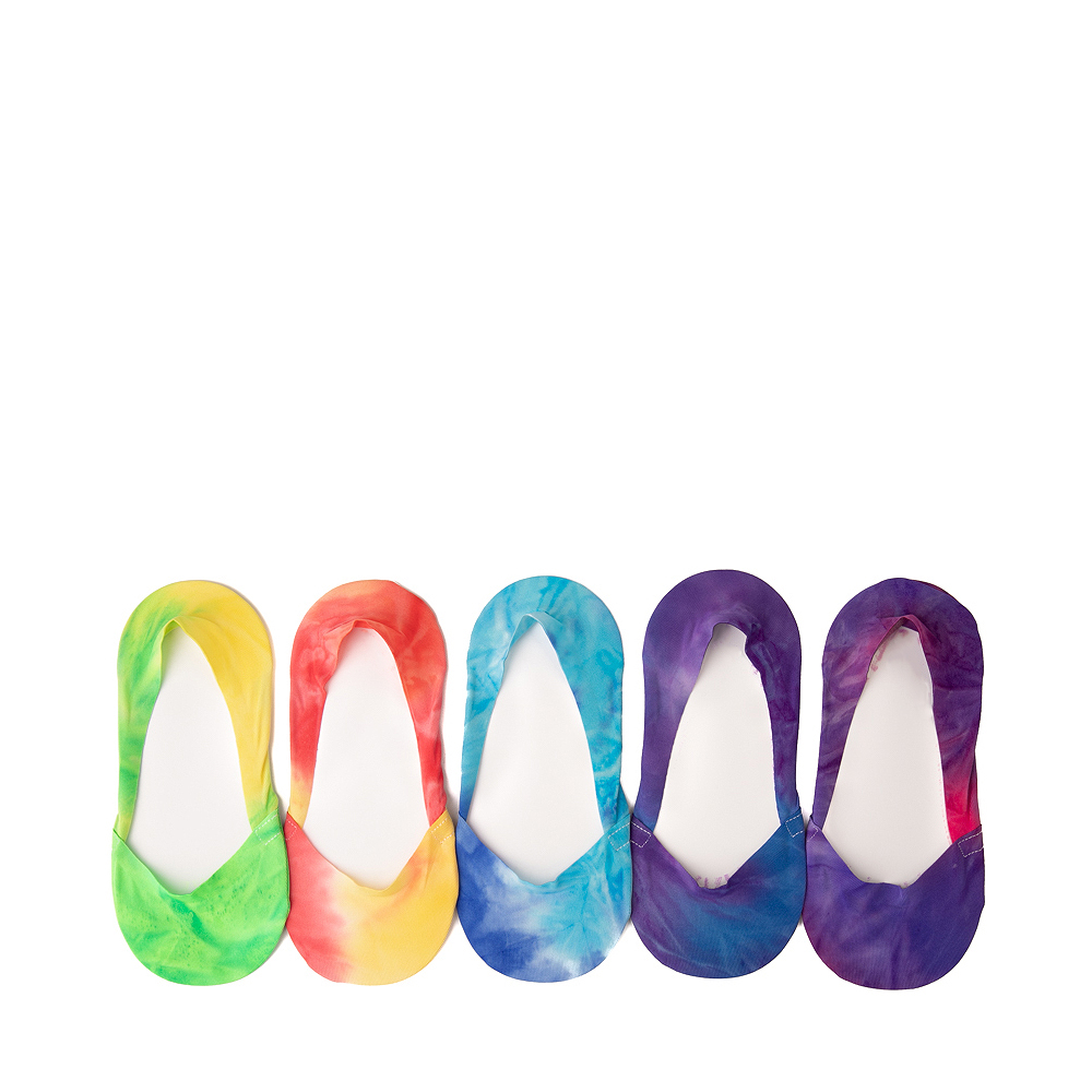 Womens Dark Color Wash Invisible Liners 5 Pack - Multicolor
