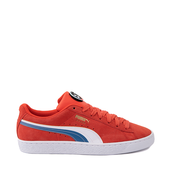 Main view of Mens PUMA Suede Athletic Shoe - Red / White / Blue