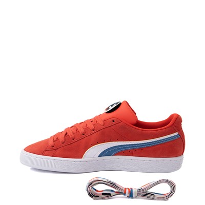 Alternate view of Mens PUMA Suede Athletic Shoe - Red / White / Blue