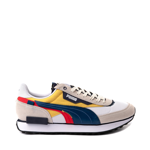 Main view of Mens PUMA City Rider Displaced Athletic Shoe - Gray / Multicolor