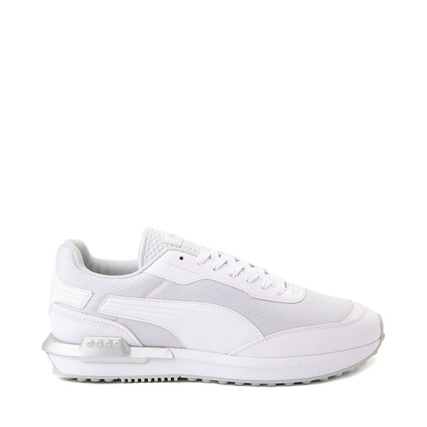 Main view of Mens PUMA City Rider Molded Athletic Shoe - White / Silver