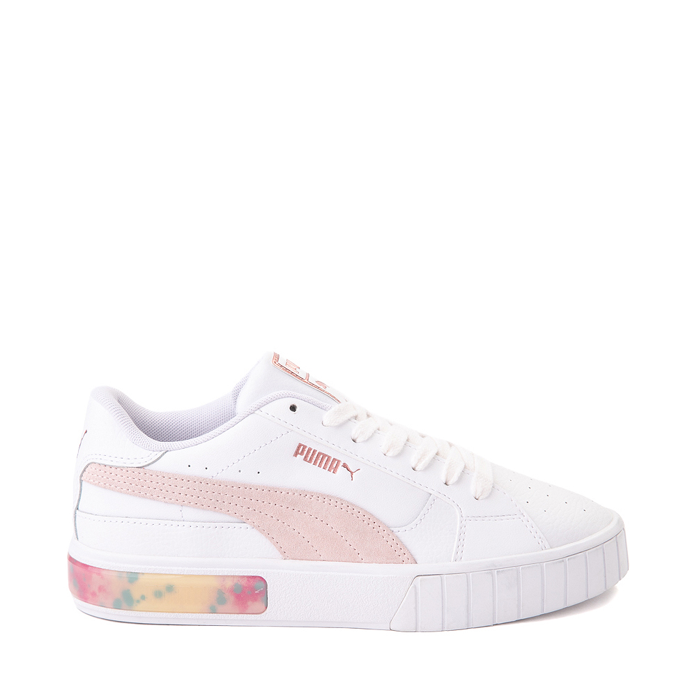 Womens PUMA Cali Star Splash Athletic Shoe - White / Pink