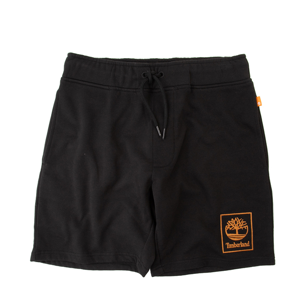 alternate view Mens Timberland Stacked Logo Sweat Shorts - BlackALT2