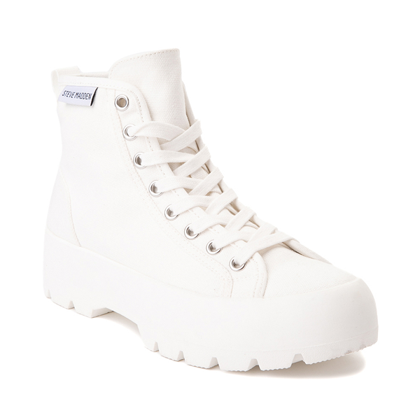 alternate view Womens Steve Madden Lynet Platform Sneaker - White MonochromeALT5