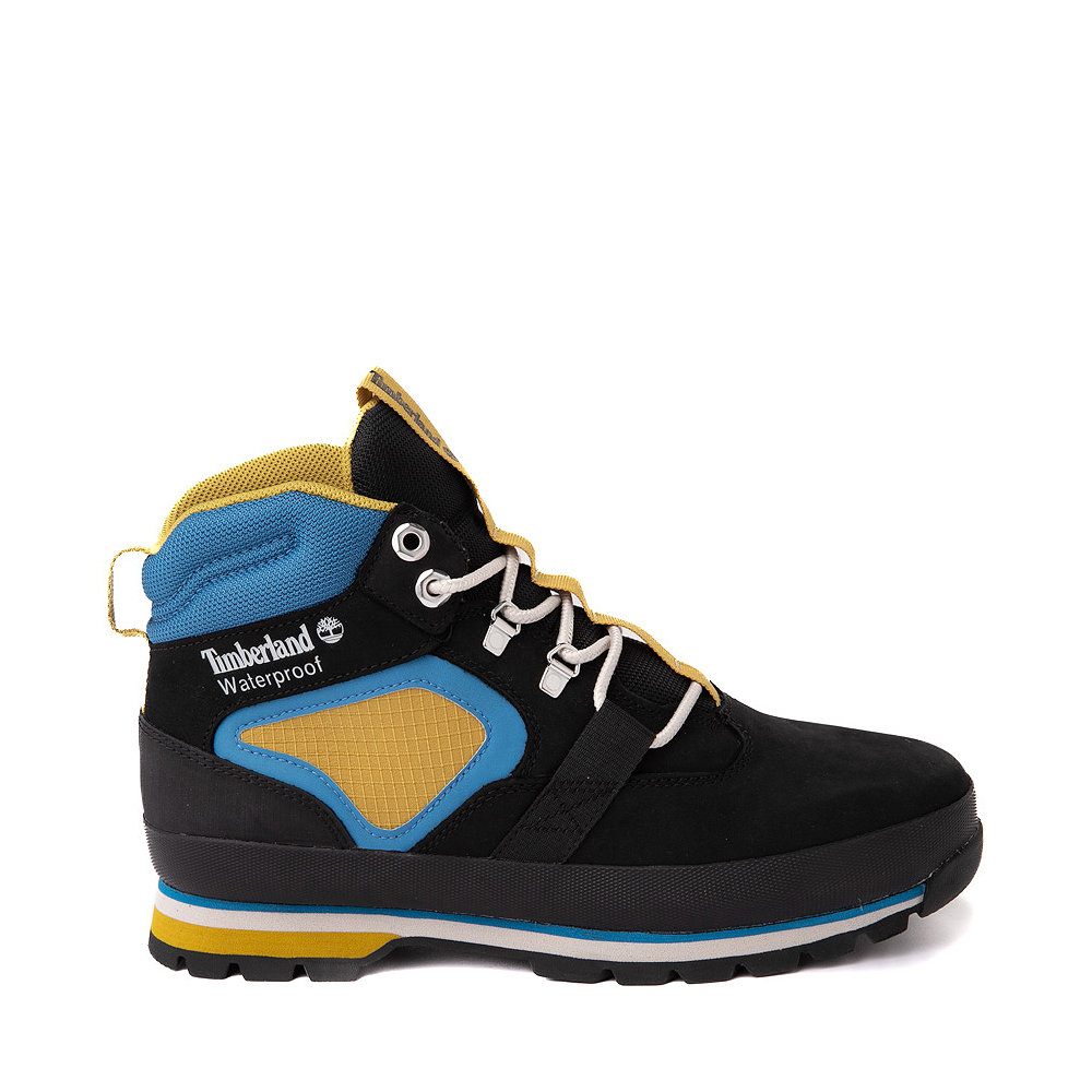 Mens Timberland Euro Hiker Boot - Black / Yellow / Blue