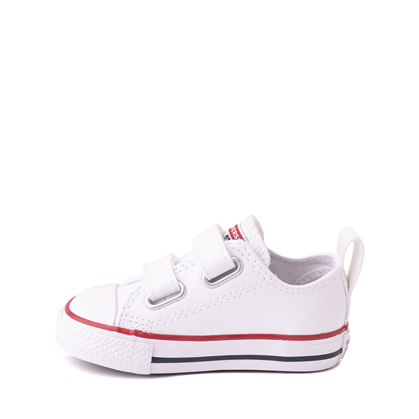 alternate view Converse Chuck Taylor All Star 2V Lo Leather Sneaker - Baby / Toddler - WhiteALT1