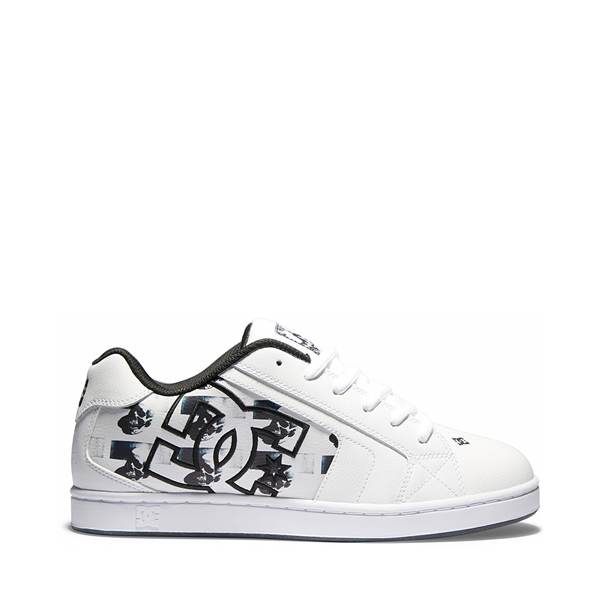 Main view of Mens DC x Andy Warhol Net Life and Death Skate Shoe - White