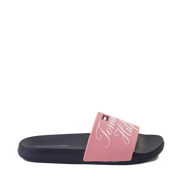 Womens Tommy Hilfiger Dipz Slide Sandal - Pink / Navy