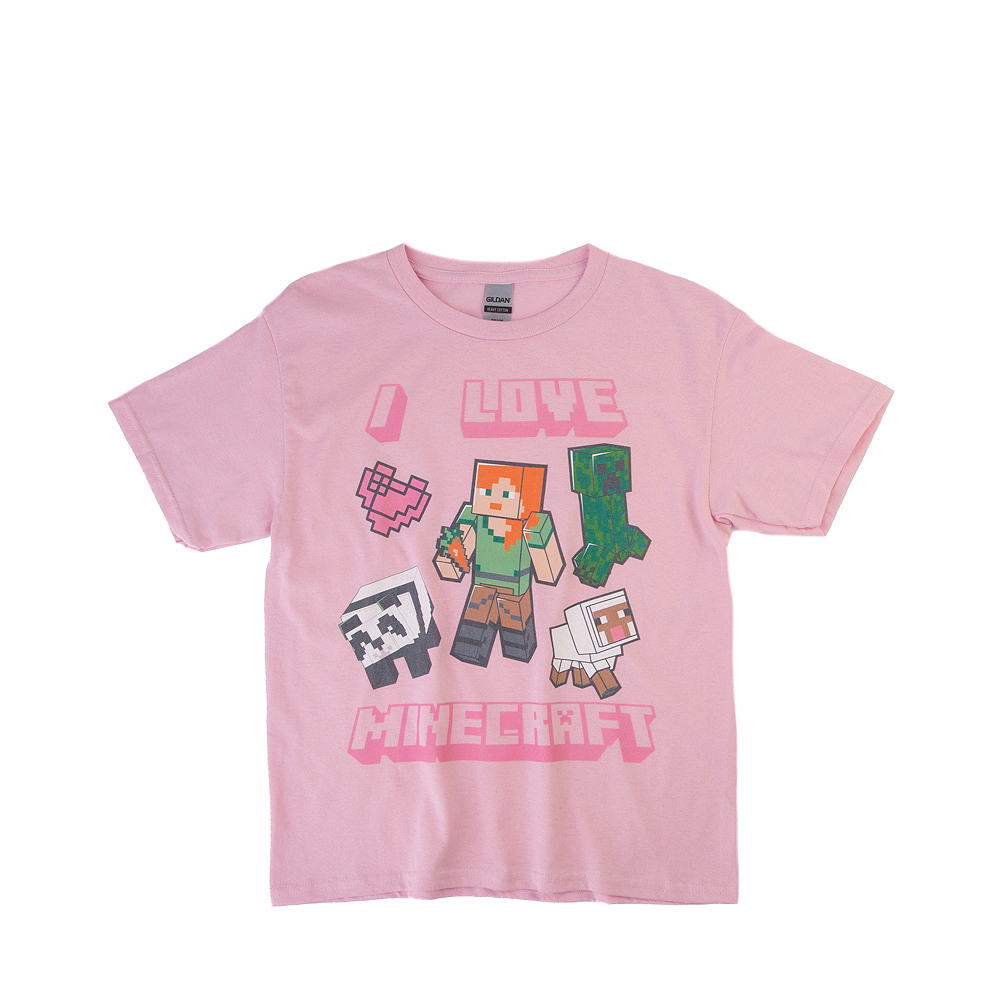 I Love Minecraft Tee - Little Kid / Big Kid - Light Pink