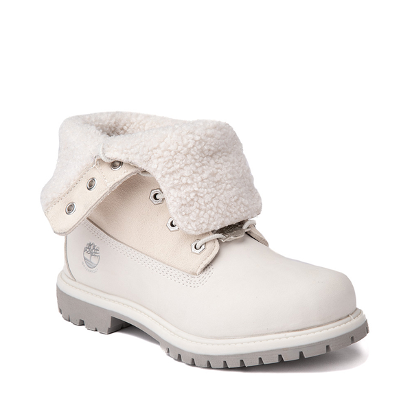 alternate view Womens Timberland Authentics Roll-Top Boot - WhiteALT5