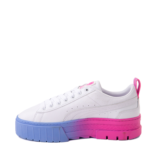 alternate view Womens PUMA Mayze Fade Platform Athletic Shoe - White / Pink / BlueALT1