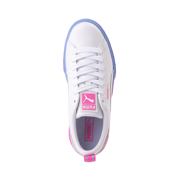 alternate view Womens PUMA Mayze Fade Platform Athletic Shoe - White / Pink / BlueALT2