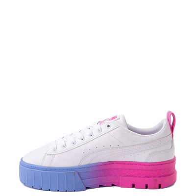 Alternate view of Womens PUMA Mayze Fade Platform Athletic Shoe - White / Pink / Blue