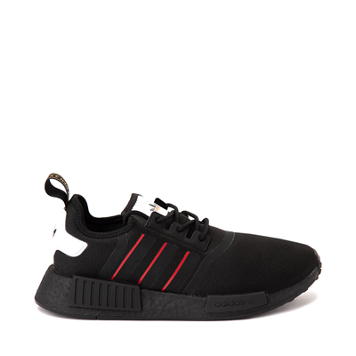 Mens adidas NMD R1 Athletic Shoe Black / White / Team Power Red Journeys