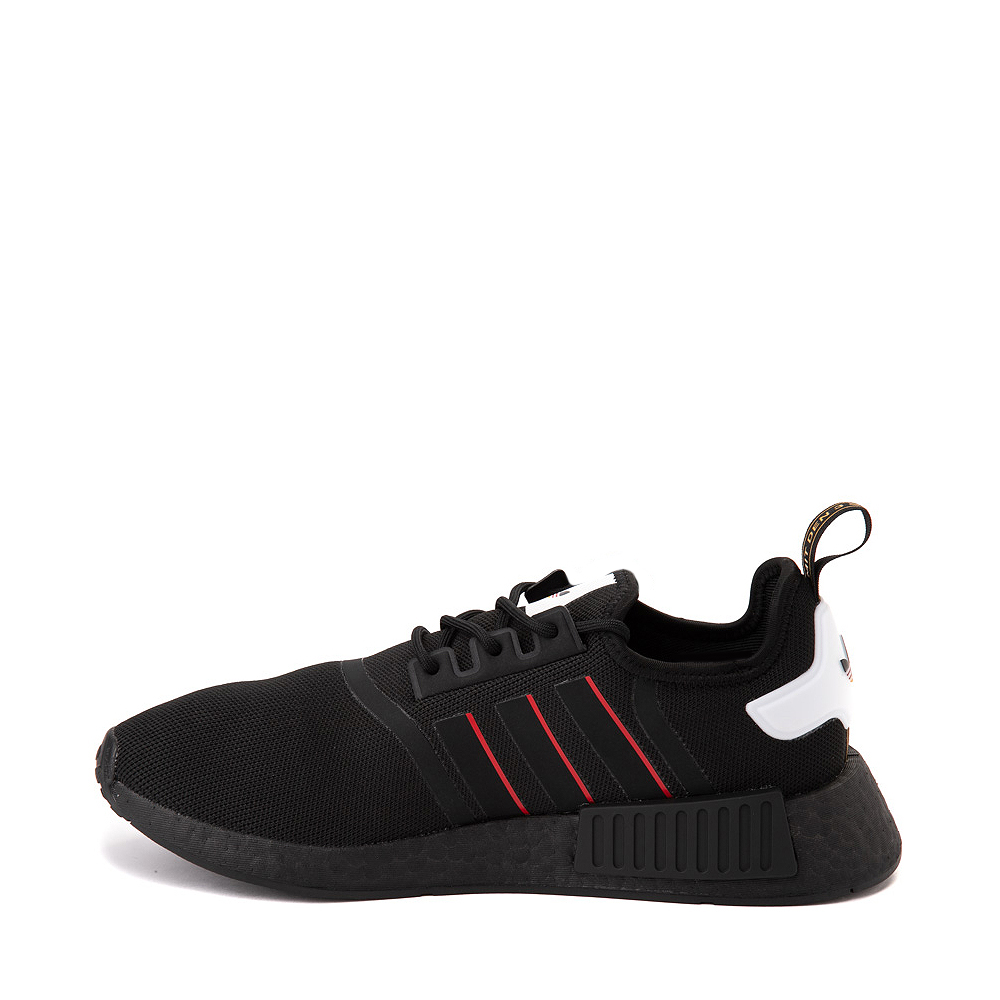 Mens adidas NMD R1 Athletic Shoe - Black / White / Team Red | Journeys