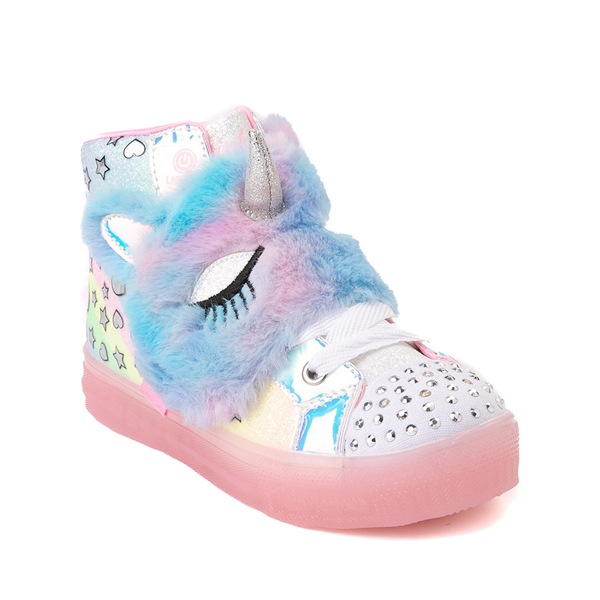 alternate view Skechers Twinkle Toes Shuffle Brights Magic Dreams Sneaker - Little Kid - Light PinkALT5