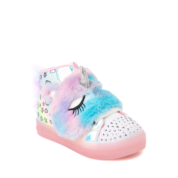 alternate view Skechers Twinkle Toes Shuffle Brights Magic Dreams Sneaker - Toddler - Light PinkALT5