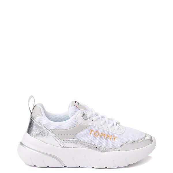 Main view of Womens Tommy Hilfiger Fazi Athletic Shoe - White / Silver