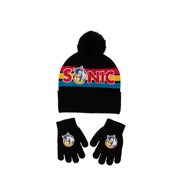 Main view of Sonic The Hedgehog&trade; Beanie Set - Little Kid - Black