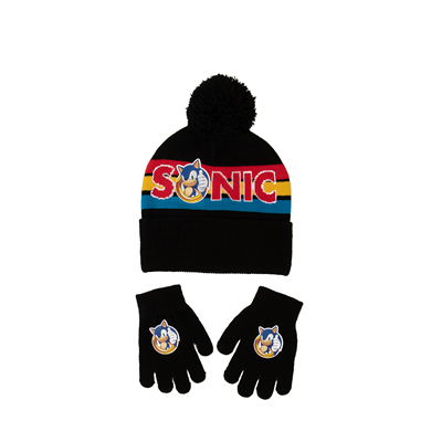 Alternate view of Sonic The Hedgehog&trade; Beanie Set - Little Kid - Black