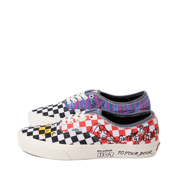 alternate view Vans x Stranger Things Authentic Checkerboard Skate Shoe - Marshmallow / MulticolorALT1