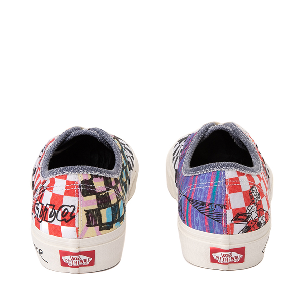 alternate view Vans x Stranger Things Authentic Checkerboard Skate Shoe - Marshmallow / MulticolorALT4