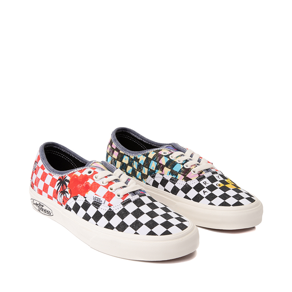 alternate view Vans x Stranger Things Authentic Checkerboard Skate Shoe - Marshmallow / MulticolorALT5