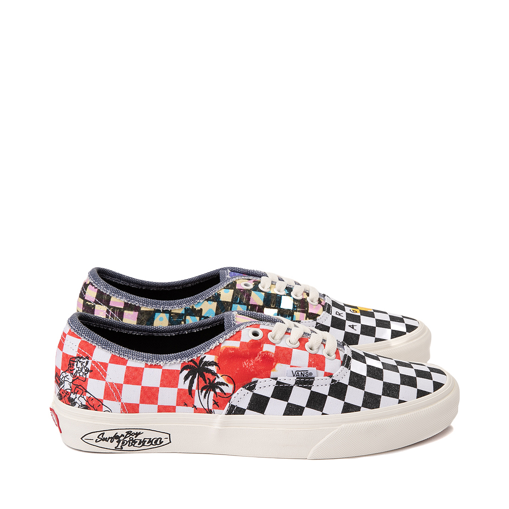 Vans x Stranger Things Authentic Checkerboard Skate Shoe - Marshmallow / Multicolor