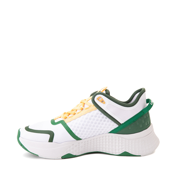 alternate view Mens Lacoste Court Drive Athletic Shoe - White / Green / YellowALT1