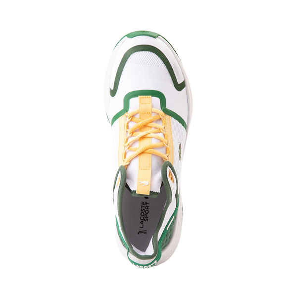alternate view Mens Lacoste Court Drive Athletic Shoe - White / Green / YellowALT2
