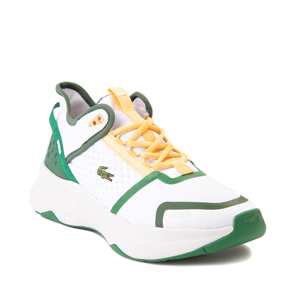 alternate view Mens Lacoste Court Drive Athletic Shoe - White / Green / YellowALT5