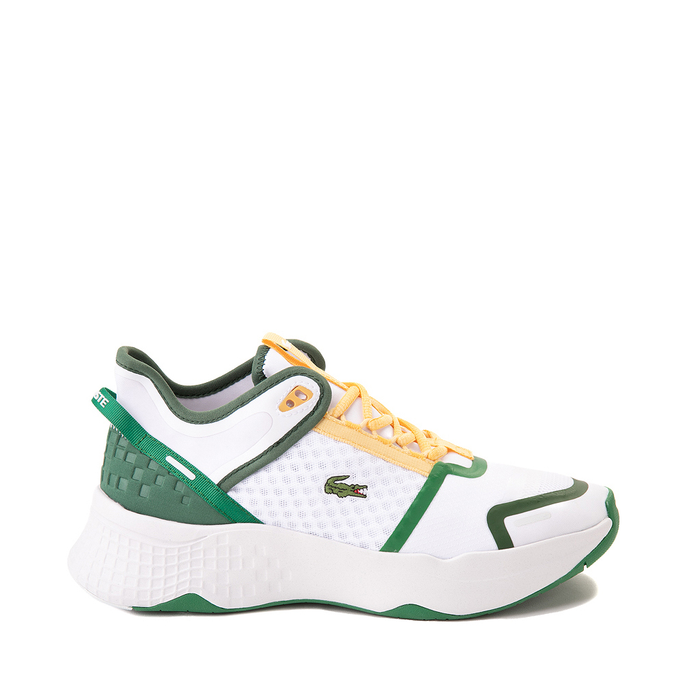 Mens Lacoste Court Drive Athletic Shoe - White / Green / Yellow