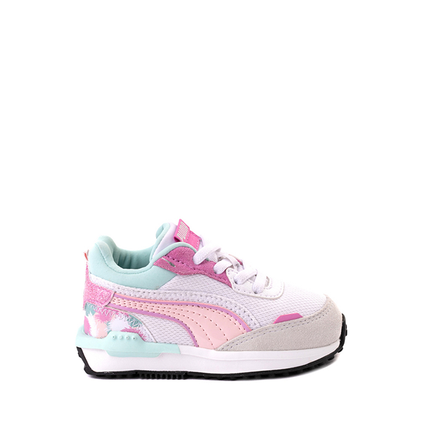 Main view of PUMA City Rider Fly-mingo Athletic Shoe - Baby / Toddler - White / Pink / Mint
