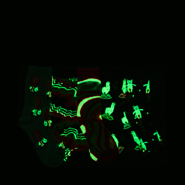 alternate view Glow Crew Socks 5 Pack - Toddler - MulticolorALT1
