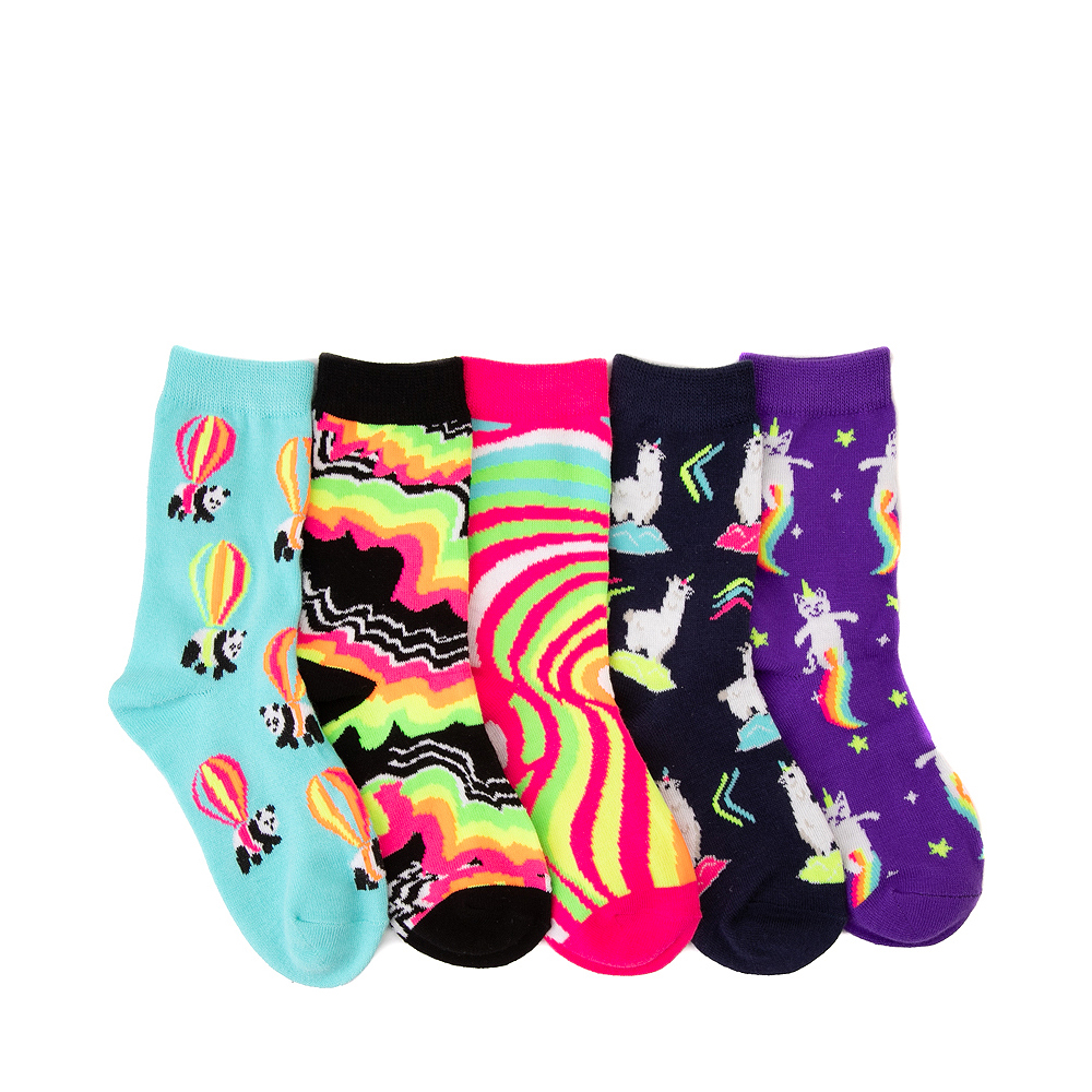 Glow Crew Socks 5 Pack - Toddler - Multicolor