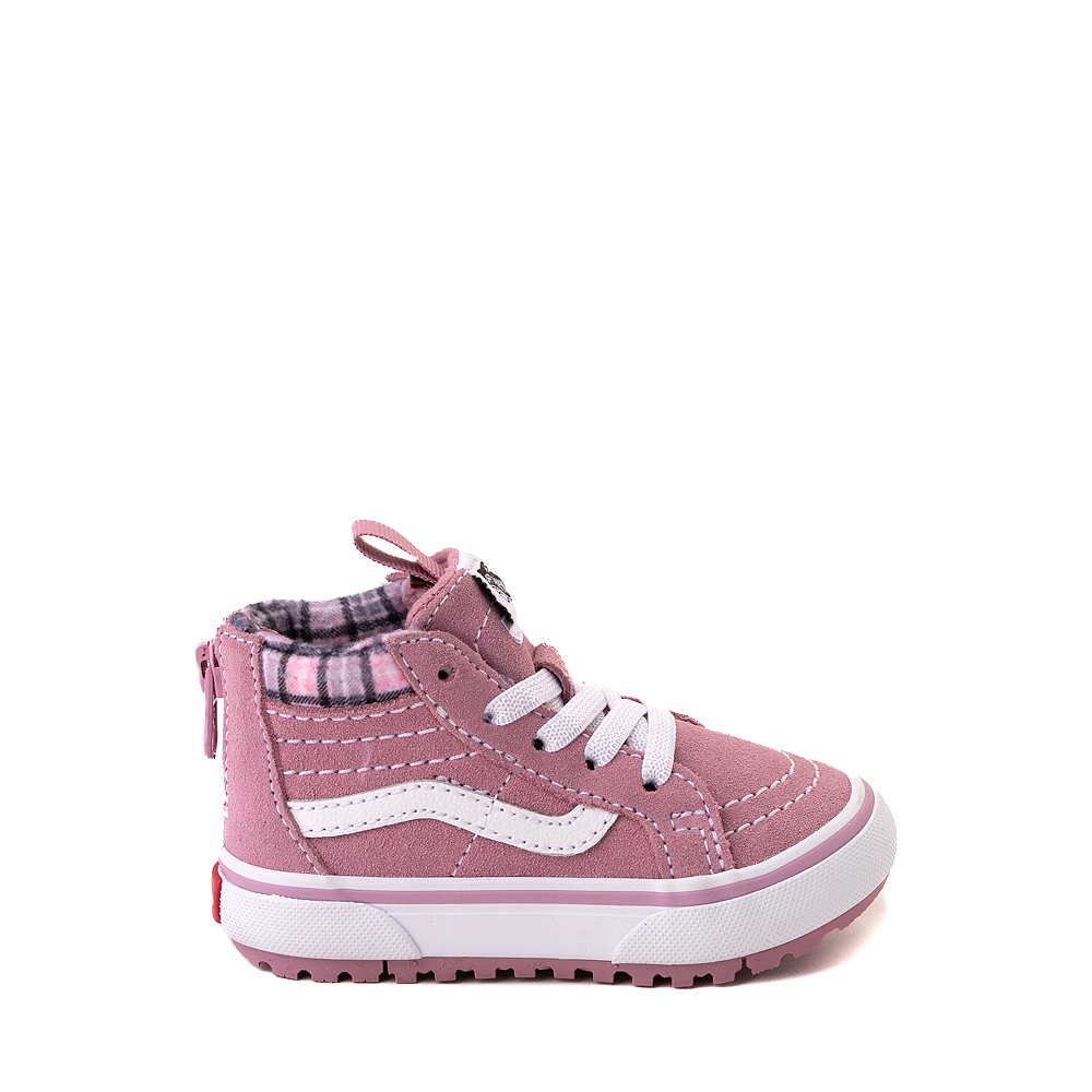 Vans Sk8-Hi Zip MTE-1 Skate Shoe - Baby / Toddler - Plaid Lilas