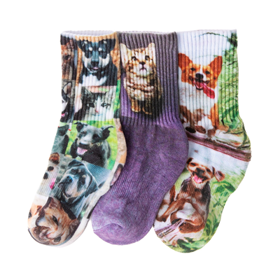 Alternate view of Cuddles Crew Socks 3 Pack - Toddler - Multicolor