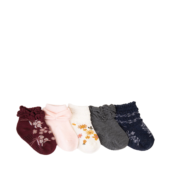 Main view of Floral Ruffle Crew Socks 5 Pack - Baby - Multicolor