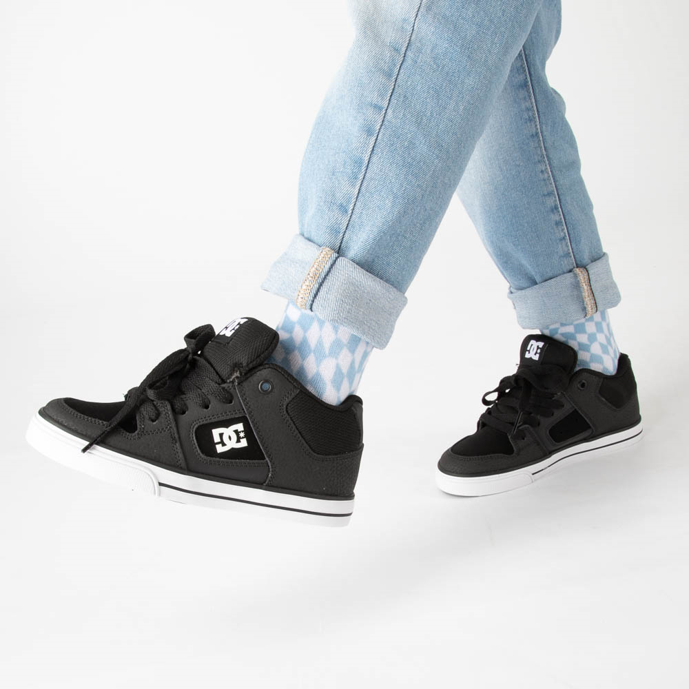 DC Pure Mid Skate Shoe - Little Kid / Big Kid - Black / White