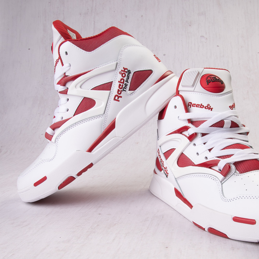 Mens Reebok Pump Omni Zone II Athletic Shoe - White / Red