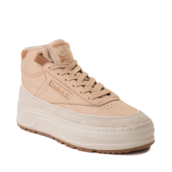 alternate view Womens Reebok Club C Geo Mid Athletic Shoe - Weathered BeigeALT5