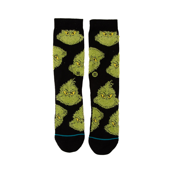 Main view of Mens Stance Mean One Crew Socks - Black / Green