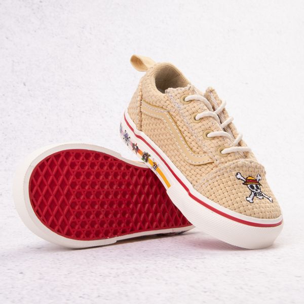 Main view of Vans x One Piece Old Skool Skate Shoe - Baby / Toddler - Natural
