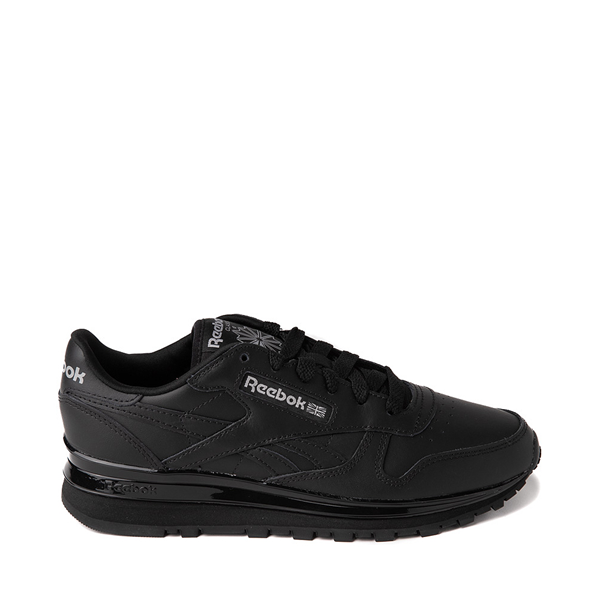 Main view of Womens Reebok Classic Leather Clip Athletic Shoe - Black Monochrome