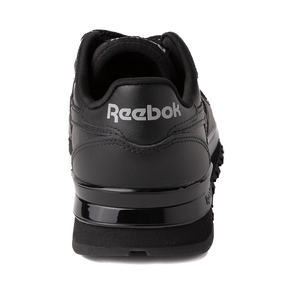 Womens Reebok Classic Leather Clip Athletic Shoe - Black Monochrome ...