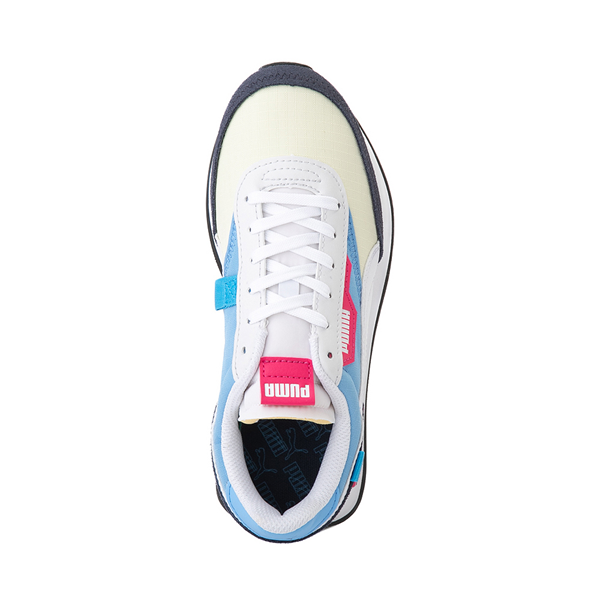 alternate view Womens PUMA Future Rider Play On Athletic Shoe - White / Navy / Anise FlowerALT2