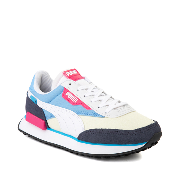 alternate view Womens PUMA Future Rider Play On Athletic Shoe - White / Navy / Anise FlowerALT5