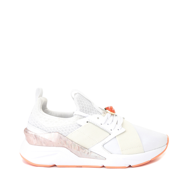 Main view of Womens PUMA Muse X5 Athletic Shoe - Crystal White / Peach