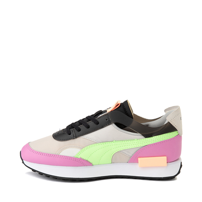 Alternate view of Womens PUMA Future Rider Cutout Athletic Shoe - Fizzy Lime / Light Pink